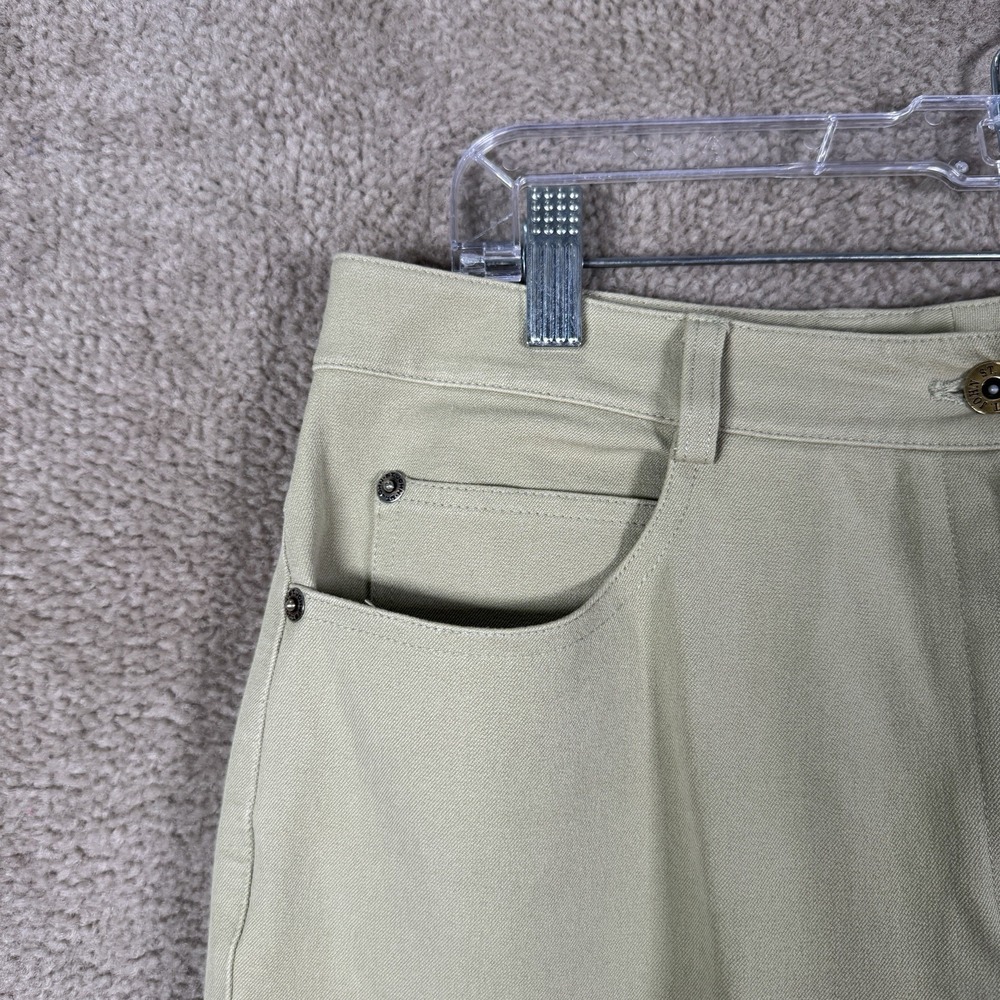 St John Sport Pants Women's 10 Beige Straight Leg Stretch Casual Career Twill - Picture 7 of 13